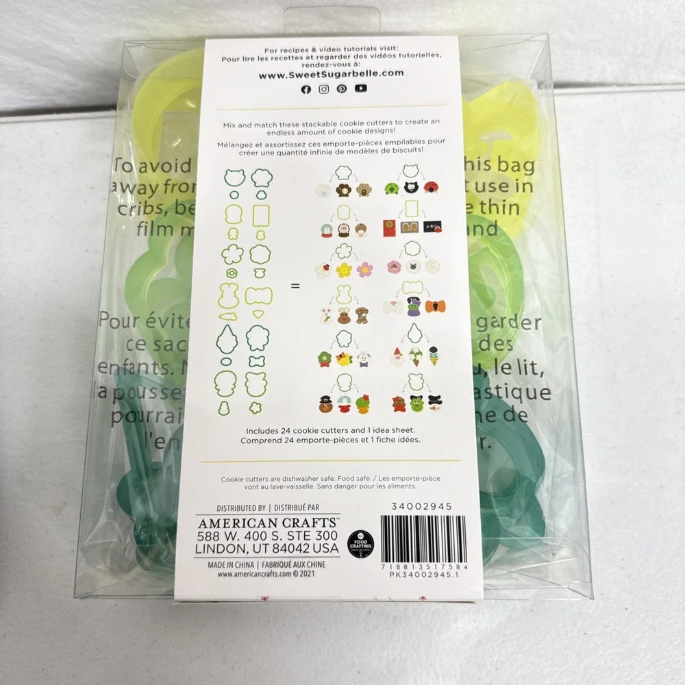 Sweet Sugarbelle Stackers Mini Cookie Cutter Set, 24 pc Food Safe Plastic